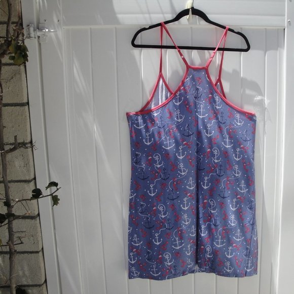 Nite Munki Anchors Delta Gamma Sorority Nautical Nightgown Several Sizes - Picture 2 of 2